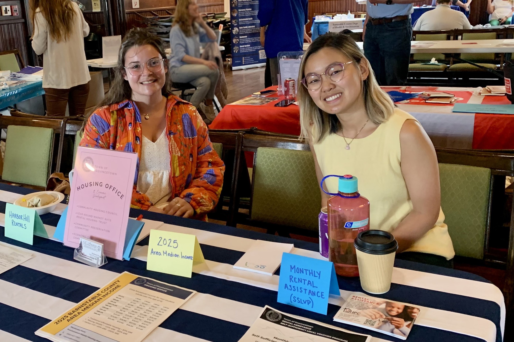 Hong and a colleague tabling in Provincetown
